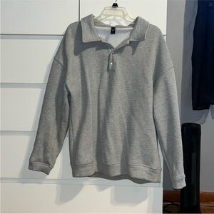 Windsor Heather Gray Collared Pullover
